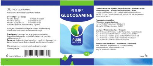 PUUR Glucosamine 100gr