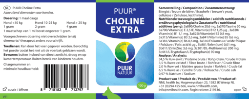 PUUR Choline Extra 100g EAN 8718182712797