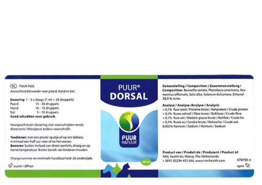 PUUR Dorsal 50ml EAN 718182710236