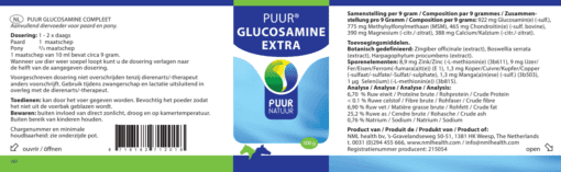 PUUR Glucosamine extra 500g PP EAN 8718182712018