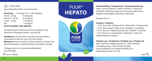 PUUR Hepato 50ml EAN 8718182710335