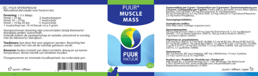 PUUR Muscle mass 250g HK EAN 8718182710120