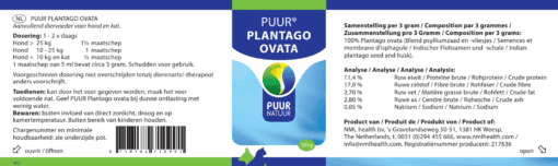PUUR Plantago ovata 100g HK EAN 8718182710991