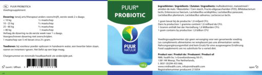 PUUR Probiotic 150g EAN 8718182710885