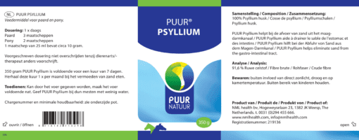 PUUR Psyllium 350g PP EAN 8718182710298