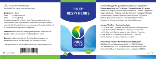 PUUR Respi herbs 500g EAN 8718182710922