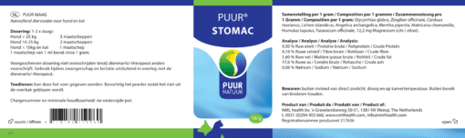 PUUR Stomac 100g HK EAN 8718182710960
