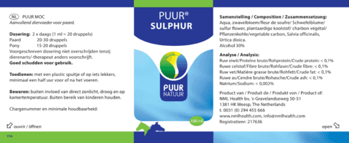 PUUR Sulphur 100ml EAN 8718182710779