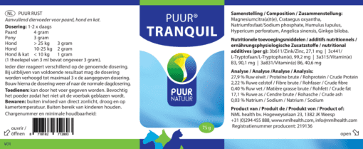 PUUR Tranquil 75g HK EAN 8718182712803
