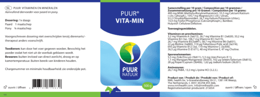 PUUR Vita Min 500g PP EAN 8718182710830